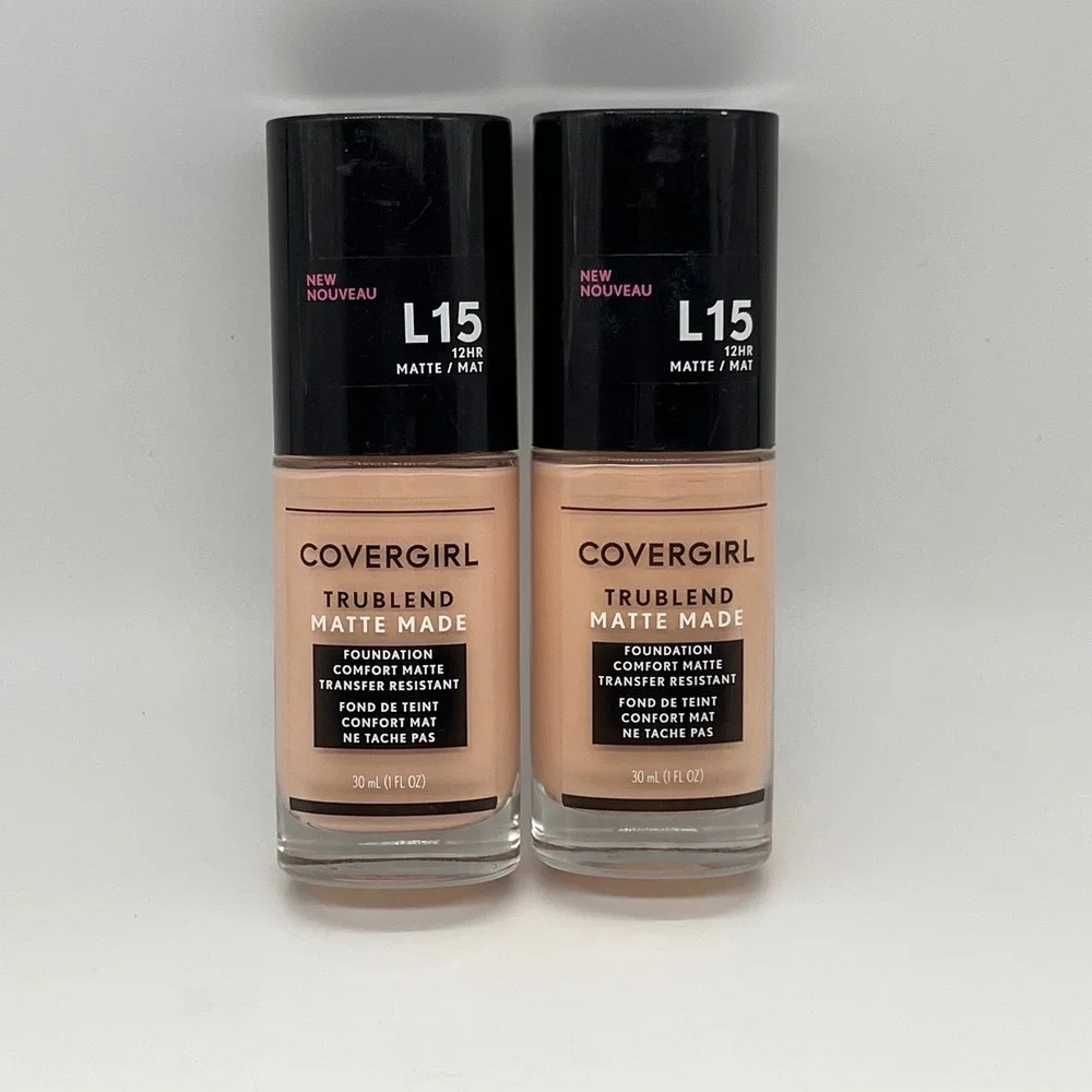 Covergirl Foundation‎ TruBlend Matte Made L15 Porcelain 1oz 2 Pack Womens